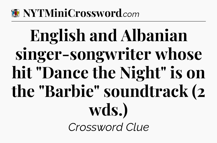 English and Albanian singer-songwriter whose hit 