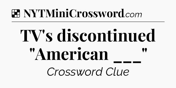 Solution: TV's discontinued 