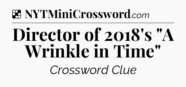 Solution: Director of 2018's 