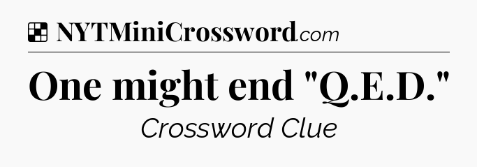 Solution: One might end 