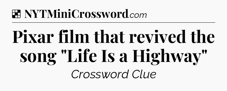 Solution: Pixar film that revived the song 