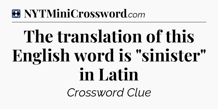 Solution: The translation of this English word is 