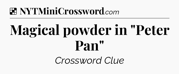 Solution: Magical powder in 