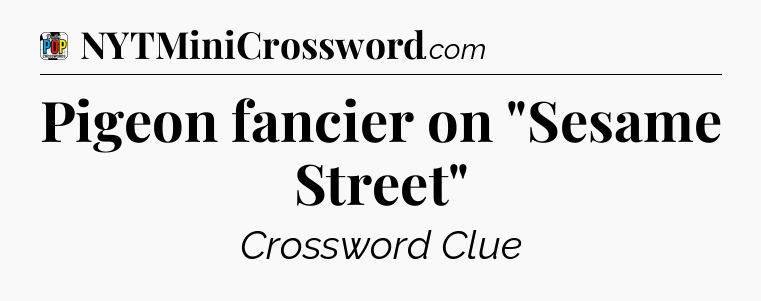 Pigeon fancier on 