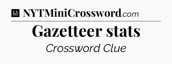 Gazetteer stats - LA Times Crossword