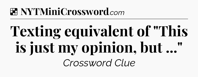 Solution: Texting equivalent of 