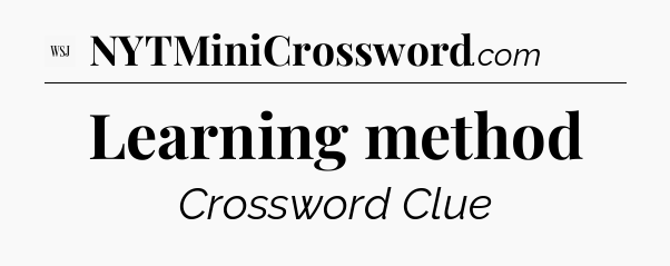 Learning method - WSJ Crossword