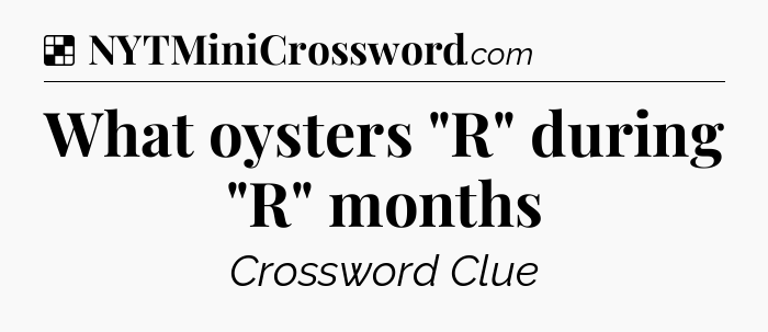 Solution: What oysters 