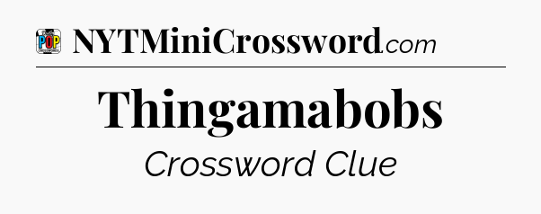 Thingamabobs Crossword Clue