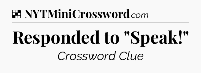 Solution: Responded to 