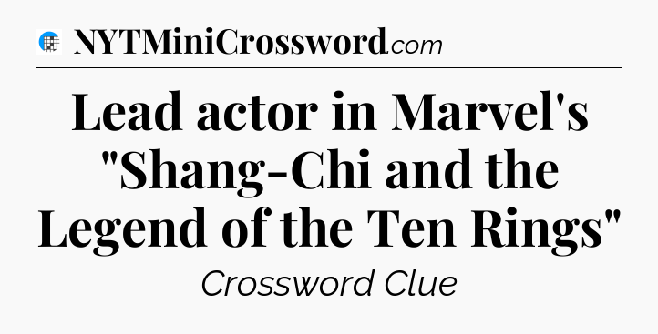 Lead actor in Marvel's 