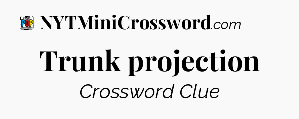 Trunk projection Crossword Clue