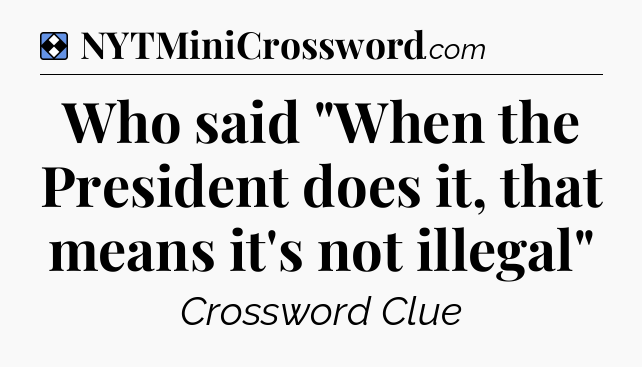 Solution: Who said 