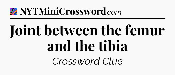 Joint between the femur and the tibia Crossword Clue