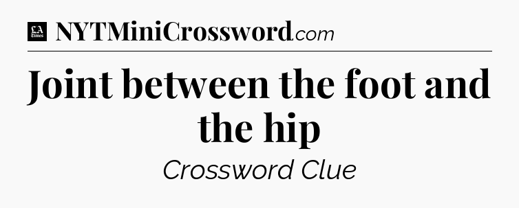 Joint between the foot and the hip - LA Times Crossword