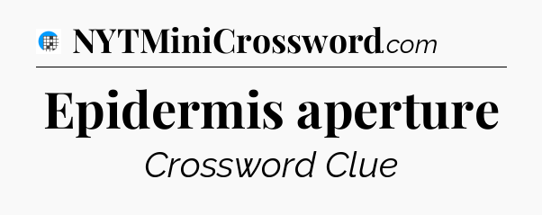 Epidermis aperture Crossword Clue