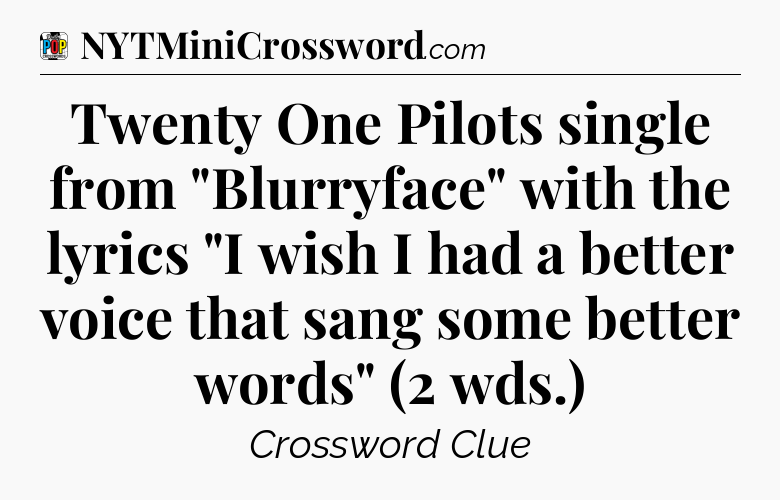 Twenty One Pilots single from 