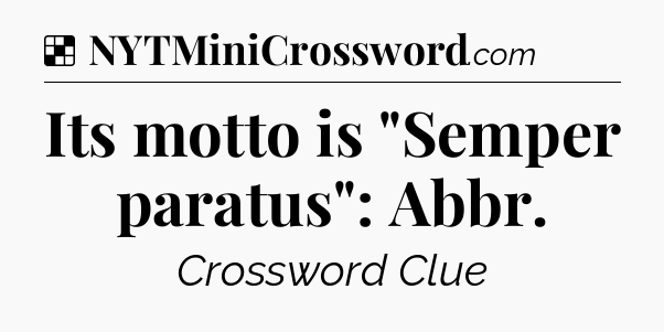 Solution: Its motto is 