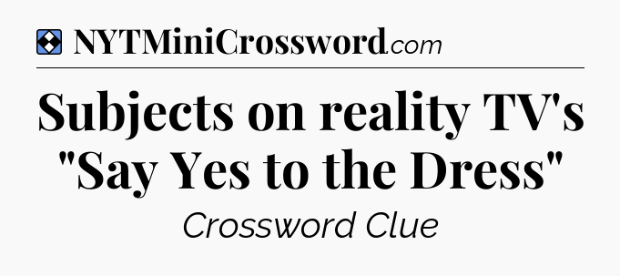 Solution: Subjects on reality TV's 
