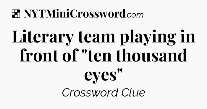 Solution: Literary team playing in front of 