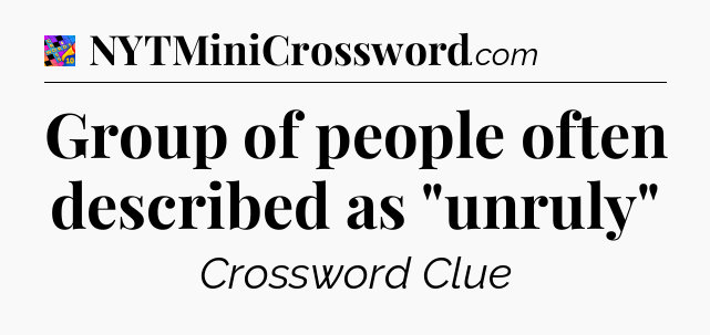 Group of people often described as 