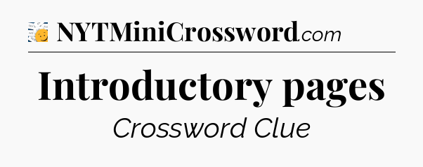 Introductory pages - 7 Little Words