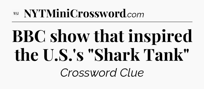 BBC show that inspired the U.S.'s 