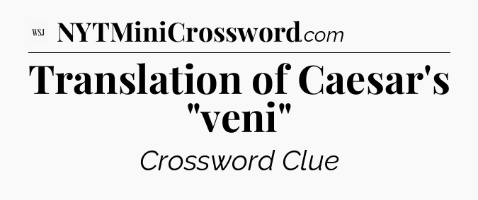 Translation of Caesar's 