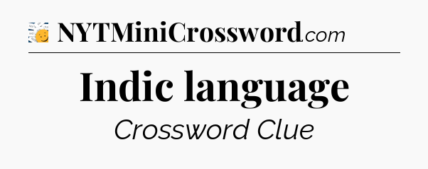 Indic language - 7 Little Words