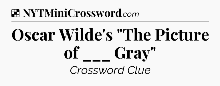 Solution: Oscar Wilde's 
