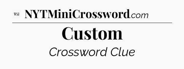 Custom - WSJ Crossword