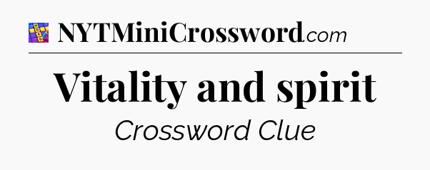 Vitality and spirit Codycross