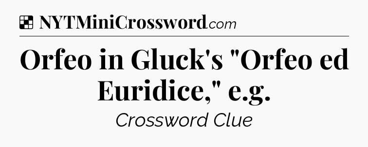 Solution: Orfeo in Gluck's 