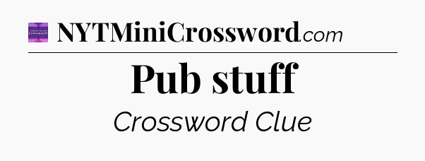 Pub stuff - Thomas Joseph Crossword