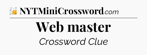 Web master - 7 Little Words