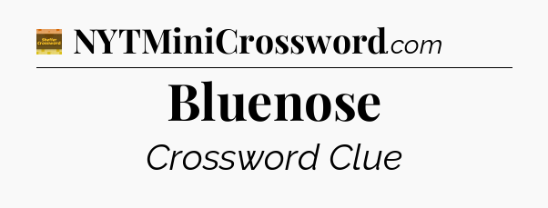 Bluenose - Eugene Sheffer Crossword