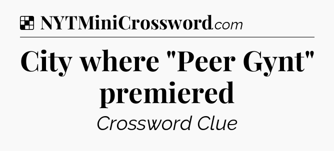 Solution: City where 