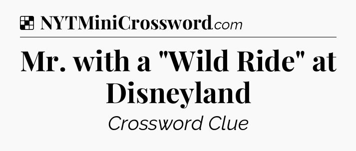 Solution: Mr. with a 