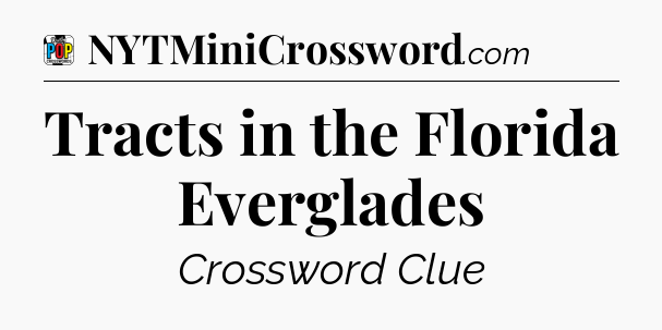 Tracts in the Florida Everglades Crossword Clue