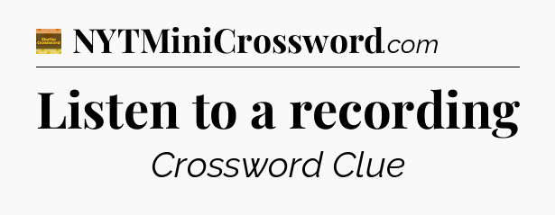 Listen to a recording - Eugene Sheffer Crossword