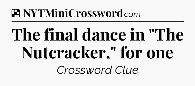 Solution: The final dance in 