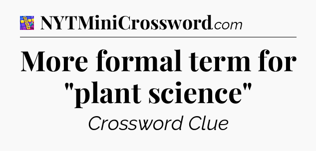 More formal term for 