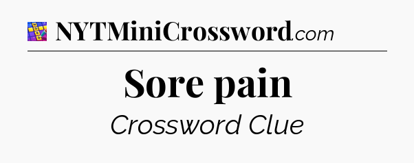 Sore pain Codycross