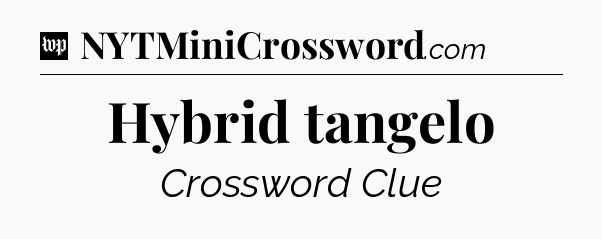 Hybrid tangelo Crossword Clue