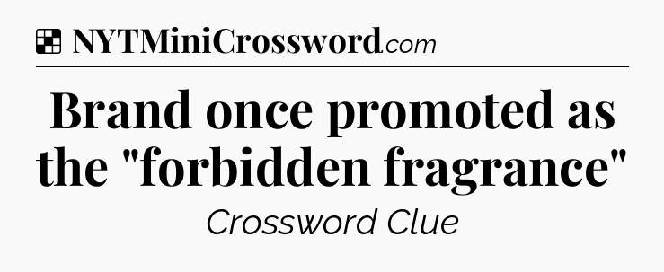 Solution: Brand once promoted as the 