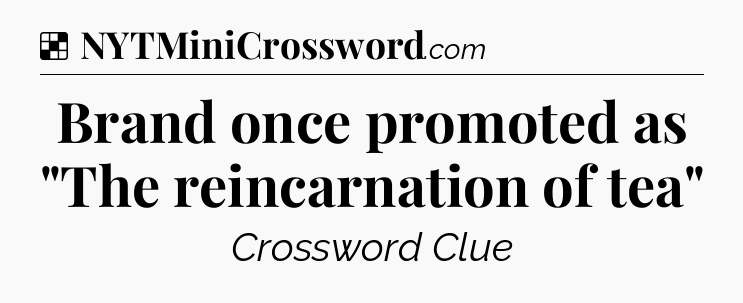 Solution: Brand once promoted as 