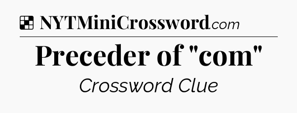 Solution: Preceder of 