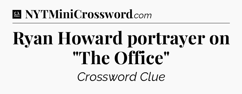 Ryan Howard portrayer on 