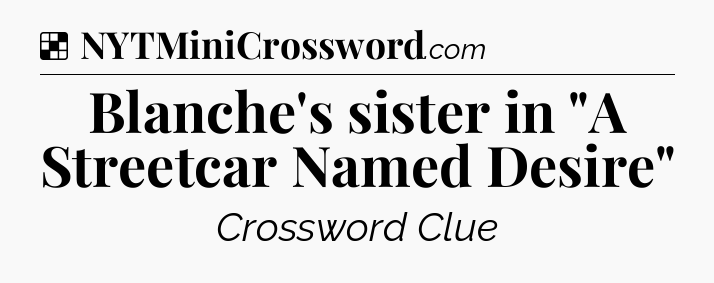 Solution: Blanche's sister in 