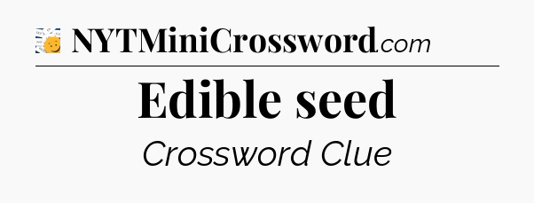 Edible seed - 7 Little Words